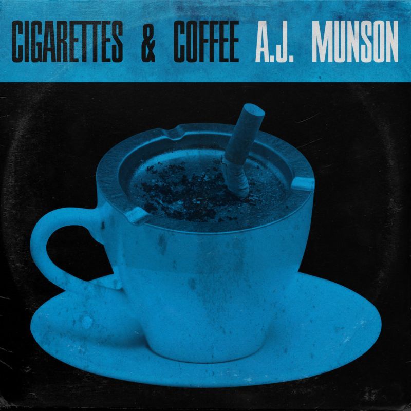 AJ Munson - Cigarettes and Coffee [Black] [Vinyl Record / LP]-Chopped Herring Records-Dig Around Records