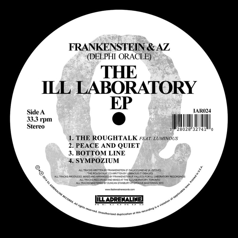 Frankenstein & AZ : Delphi Oracle - The Ill Laboratory [Lilac Purple Vinyl] 【Vinyl Record | 12"】-ILL ADRENALINE RECORDS-Dig Around Records