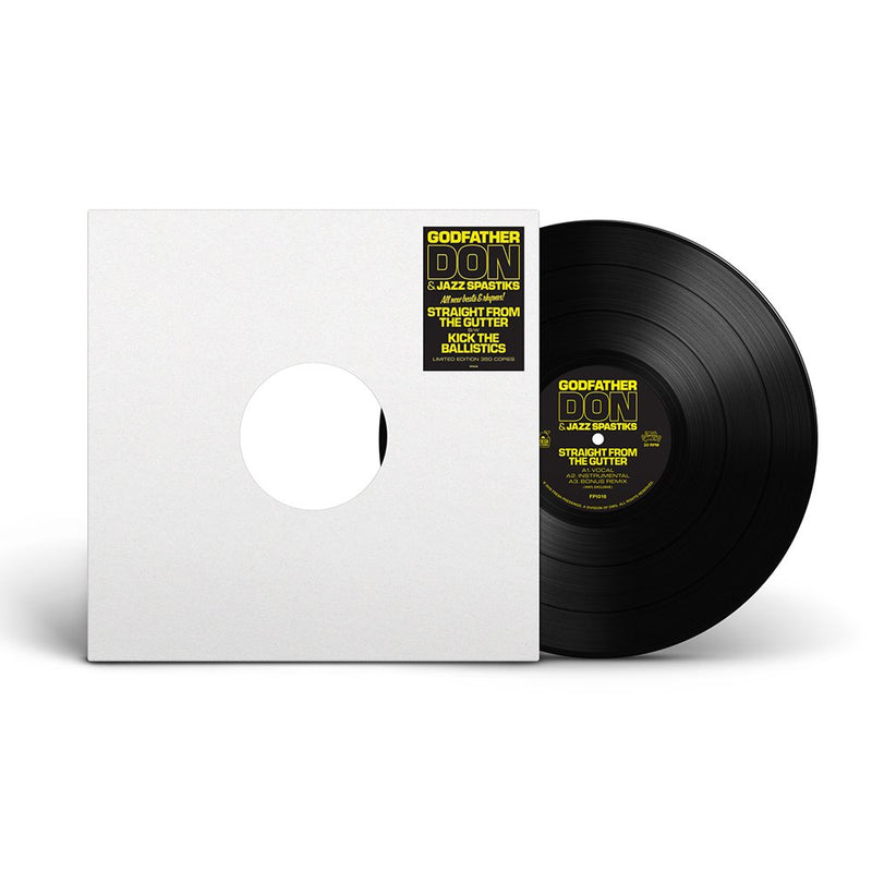 Godfather Don & Jazz Spastiks - Straight From The Gutter / Kick The Ballistics [Black] [Vinyl Record / 12"]-Fresh Pressings-Dig Around Records