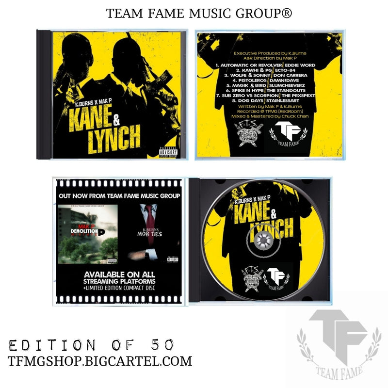 K.Burns & Mak P - Kane & Lynch [CD]-Team Fame Music Group LLC-Dig Around Records