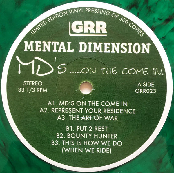 Mental Dimension - MD's..... On The Come In [Color] [Vinyl Record / 2 x LP]-Gentleman's Relief Records-Dig Around Records