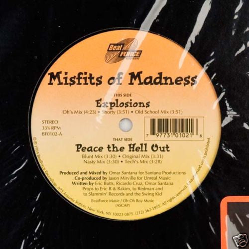 Misfits Of Madness - Explosions / Peace The Hell Out [Vinyl