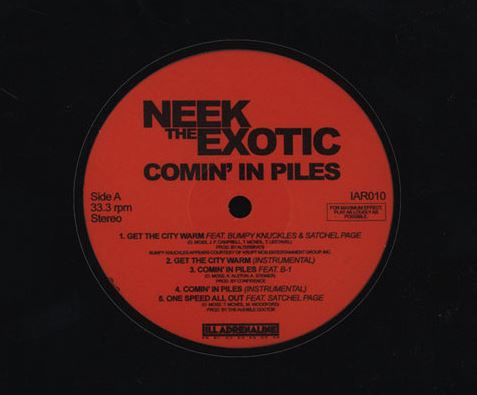 Neek The Exotic - Comin' In Piles [Black] [Vinyl Record / 12"]-ILL ADRENALINE RECORDS-Dig Around Records