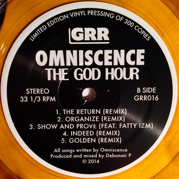 Omniscence - The God Hour [Gold Clear] [Vinyl Record / 12"]-Gentleman's Relief Records-Dig Around Records