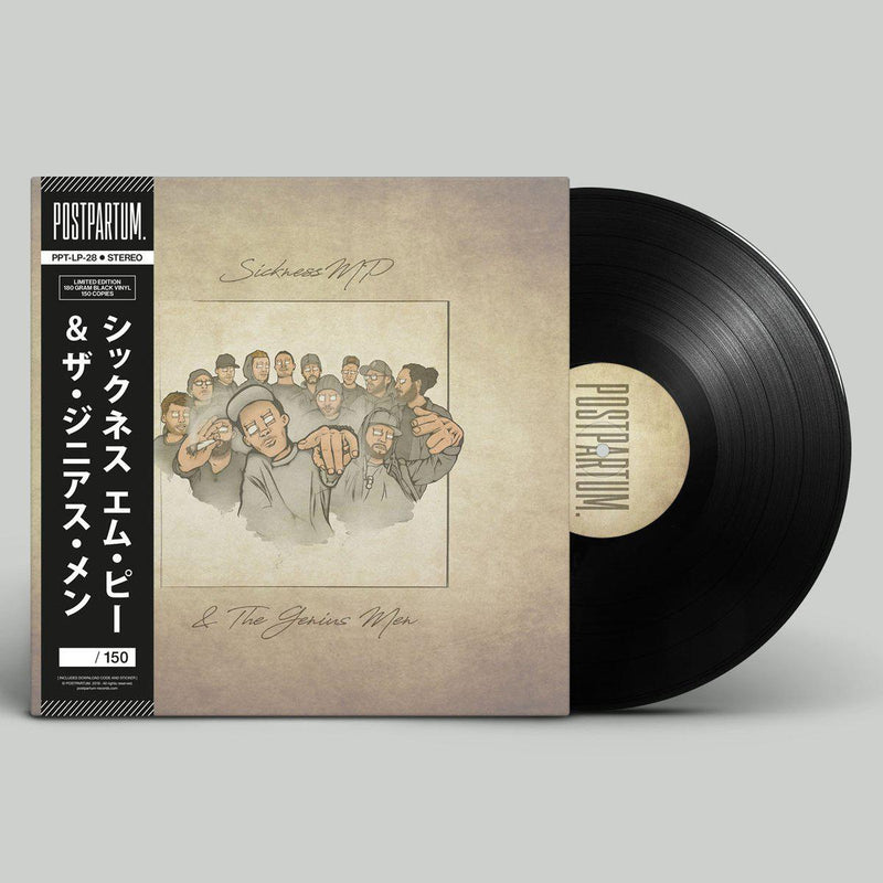 SicknessMP - & The Genius Men [Black Edition] [Vinyl Record / LP + Download Code + Sticker + Obi Strip]-POSTPARTUM. RECORDS-Dig Around Records