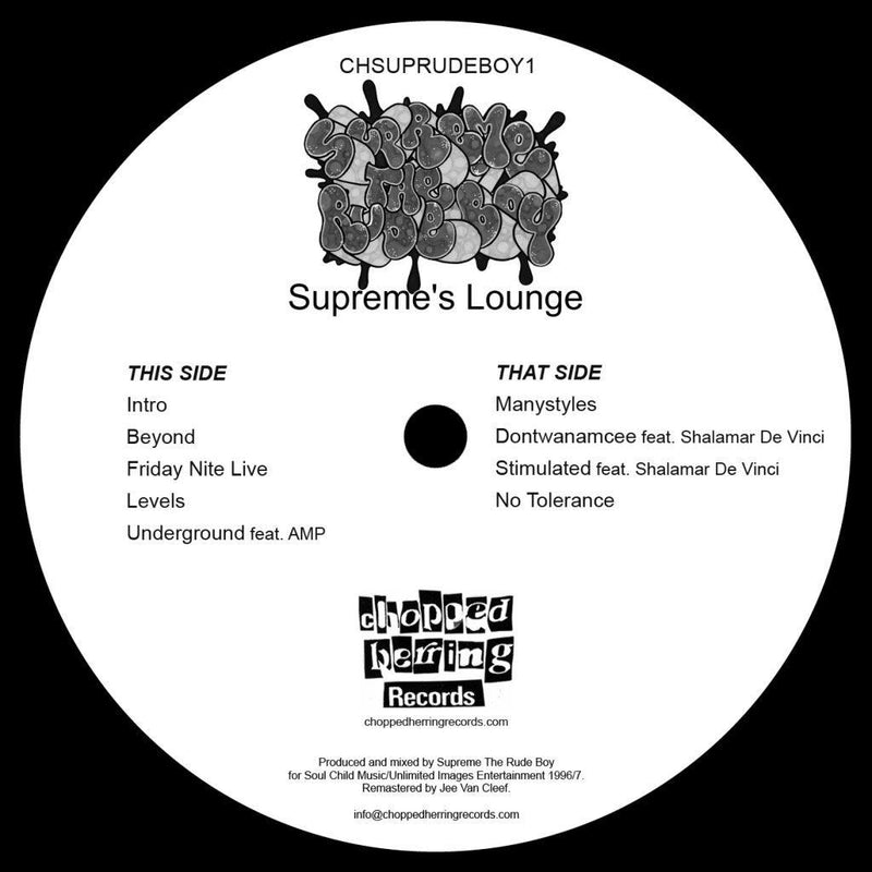 Supreme The Rude Boy - Supreme’s Lounge [Black] [Vinyl Record / 12"]-Chopped Herring Records-Dig Around Records