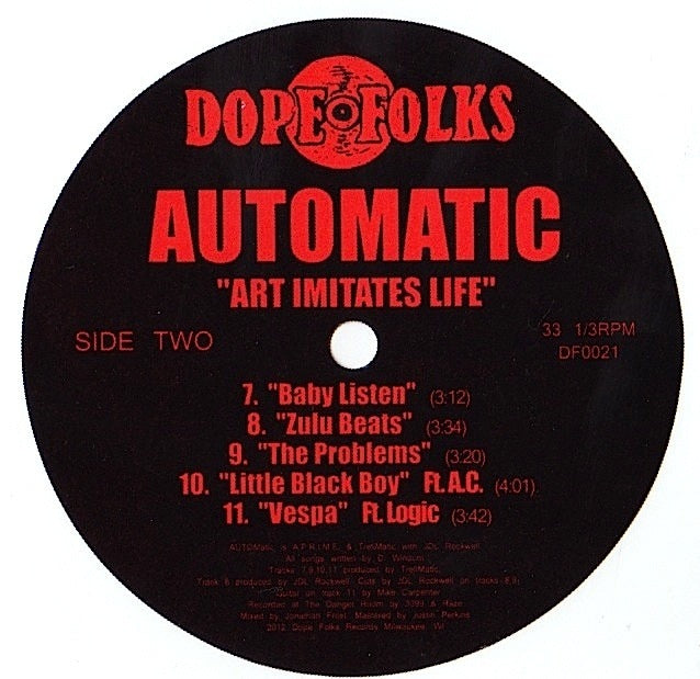 Automatic - Art Imitates Life [Vinyl Record / LP]-Dope Folks-Dig Around Records