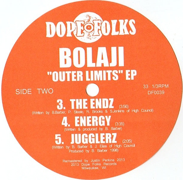 Bolaji - Outer Limits EP [Vinyl Record / 12"]-Dope Folks-Dig Around Records