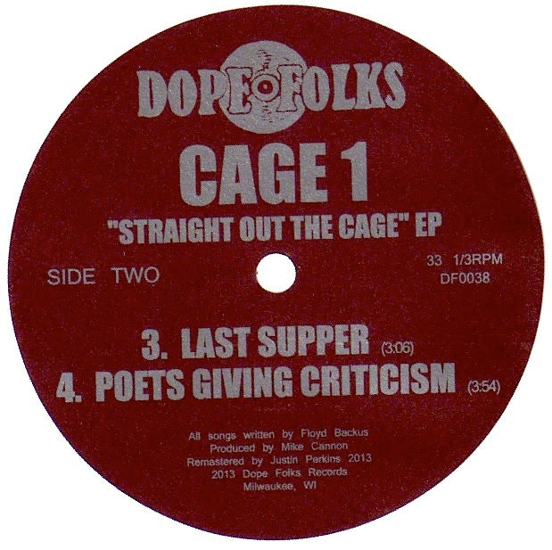 Cage - Straight Out The Cage EP [Vinyl Record / 12"]-Dope Folks-Dig Around Records
