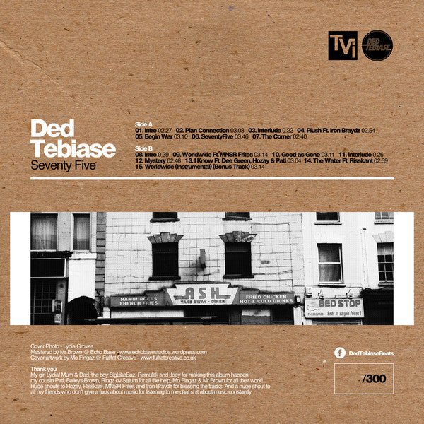 Ded Tebiase - Seventy Five [Vinyl Record / LP]-Village Live Records-Dig Around Records