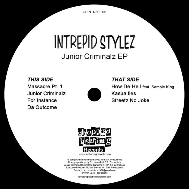 Intrepid Stylez - Junior Criminalz [Black] [Vinyl Record / 12"]-Chopped Herring Records-Dig Around Records