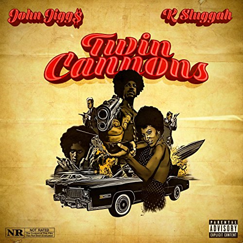 John Jigg$ & K-Sluggah - Twin Cannons [Red] [Vinyl Record / LP]-de Rap Winkel Records-Dig Around Records