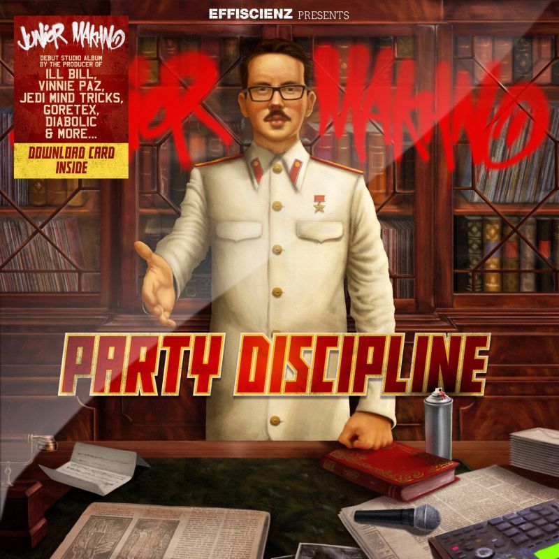 Junior Makhno - Party Discipline [Black] [Vinyl Record / LP + Sticker]-EFFISCIENZ-Dig Around Records