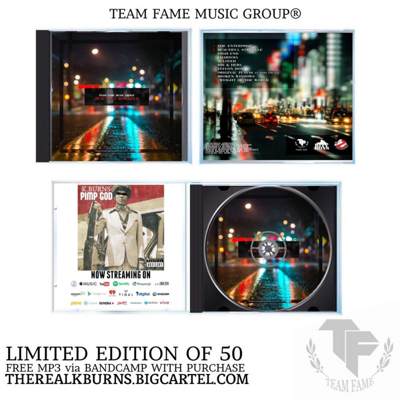 K.Burns - Beautiful Struggle [CD]-Team Fame Music Group LLC-Dig Around Records