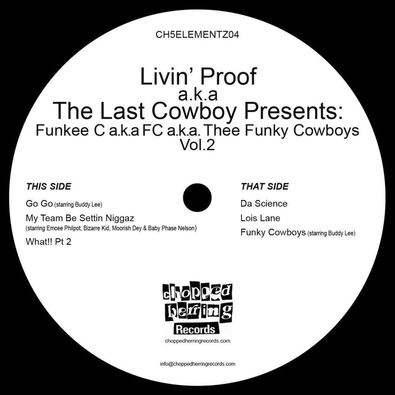 Livin’ Proof - Funky Cowboys Vol 2 [Black] [Vinyl Record / 12"]-Chopped Herring Records-Dig Around Records