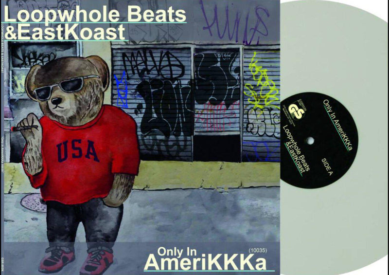 Loopwhole Beats & Eastkoast - Only in AmeriKKKa (10035) - White [Vinyl Record / LP]-Golden Souns Records-Dig Around Records