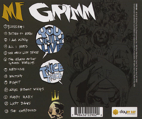 MF Grimm - You Only Live Twice : The Audio Graphic Novel [CD]