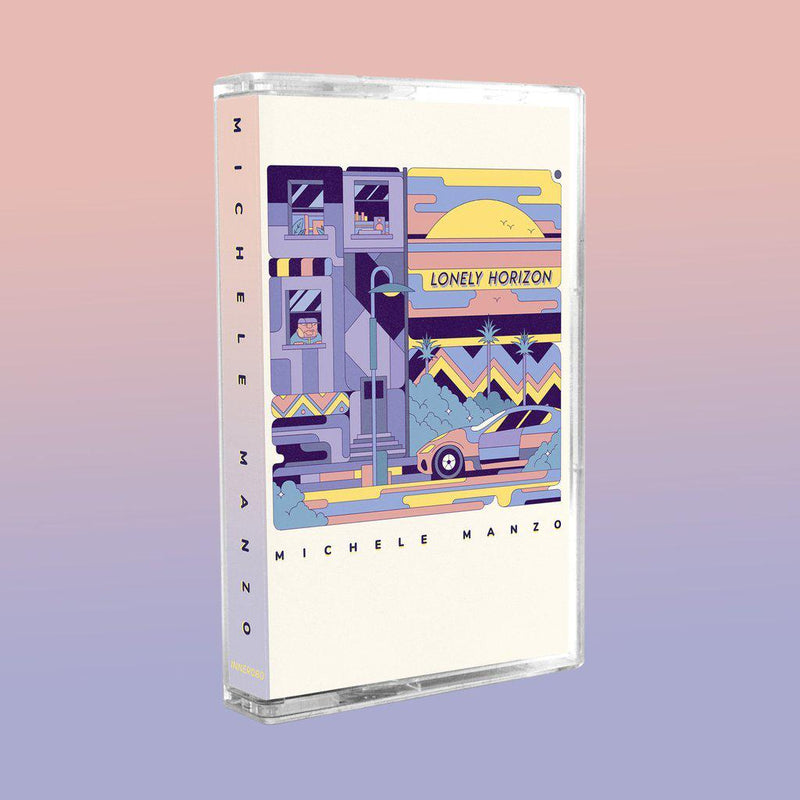 MICHELE MANZO - LONELY HORIZON [White] [Cassette Tape + DL Code + Sticker]-INNER OCEAN RECORDS-Dig Around Records