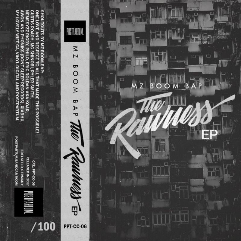 MZ Boom Bap - The Rawness EP [Cassette Tape + Sticker]-POSTPARTUM. RECORDS-Dig Around Records