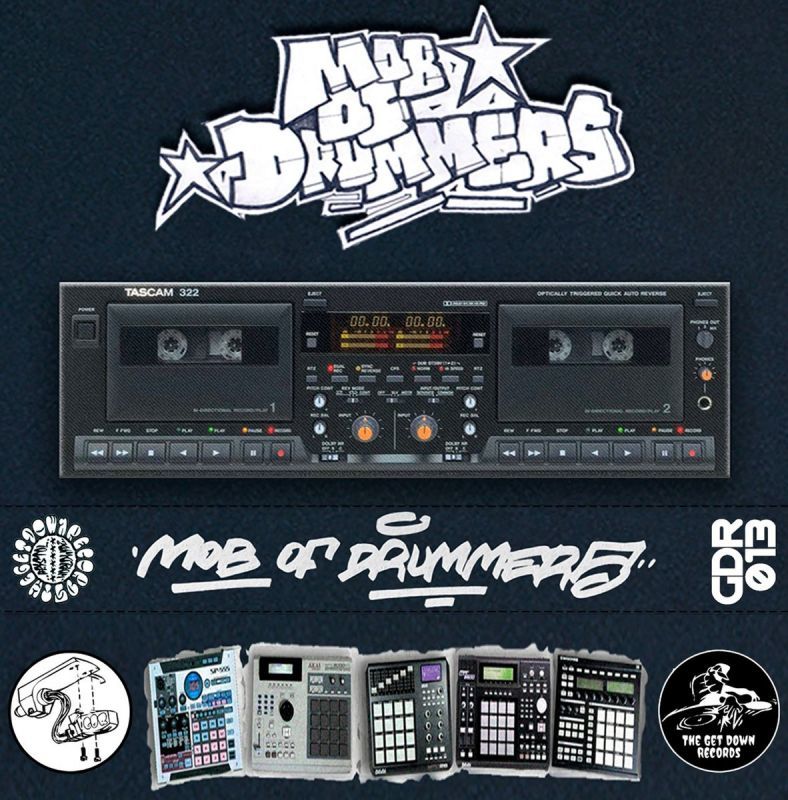 Mob Of Drummers - Mob Of Drummers Tape [Cassette Tape + Sticker]-THE GET DOWN RECORDS-Dig Around Records