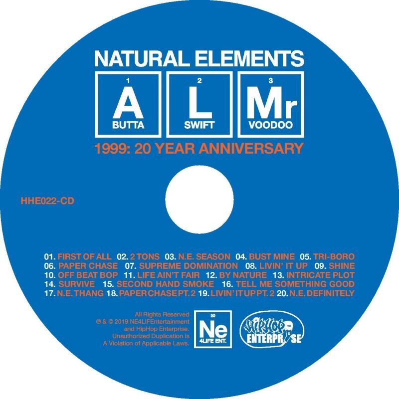 NATURAL ELEMENTS - 1999: 20 YEAR ANNIVERSARY [CD]-HIP-HOP ENTERPRISE-Dig Around Records