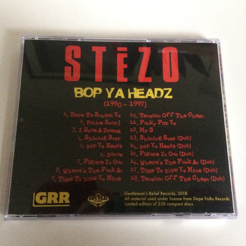 Stezo - Bop Ya Headz [CD]-Gentleman's Relief Records-Dig Around Records