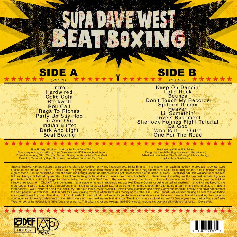 Supa Dave West - Beat Boxing 【CD】-REDEFINITION RECORDS (REDEF RECORDS)-Dig Around Records