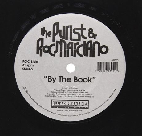The Purist & Roc Marciano - By The Book [Black] [Vinyl Record / 7"]-ILL ADRENALINE RECORDS-Dig Around Records