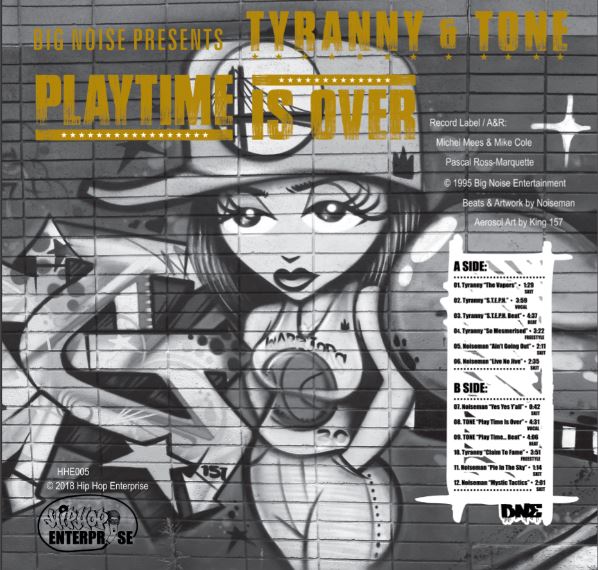 Tyranny & Tone - Playtime Is Over [Black] [Vinyl Record / LP]-HIP-HOP ENTERPRISE-Dig Around Records