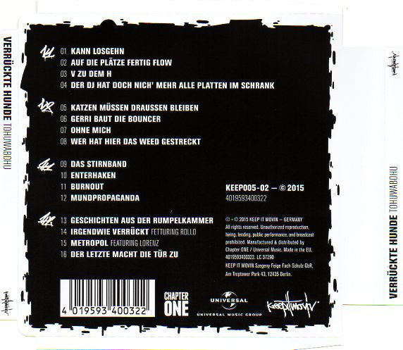 Verrückte Hunde - Tohuwabohu 【CD】-KEEP IT MOVIN-Dig Around Records