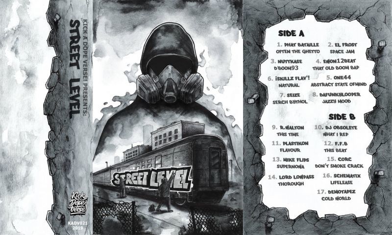kick a dope verse! - street level [Cassette Tape + Sticker]-Kick A Dope Verse!-Dig Around Records